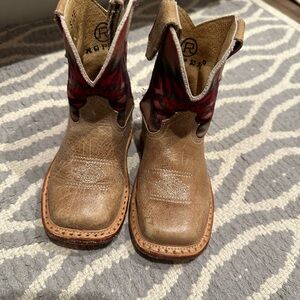 Roper Tan/Brown Leather Cowboy Boot—Toddler Size
